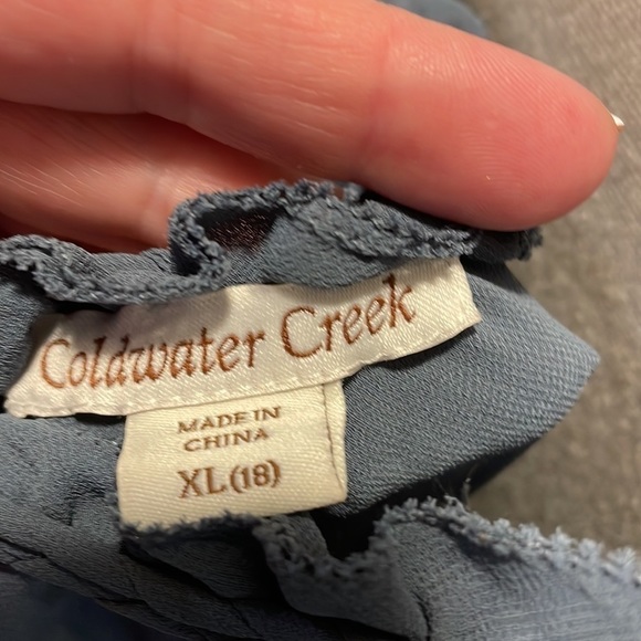 *NWT Coldwater Creek size XL gray/green tank/camisole - Picture 5 of 5